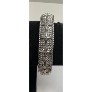 JAI sterling Silver 925 Starry Night Hinged Cuff Bracelet I Wish